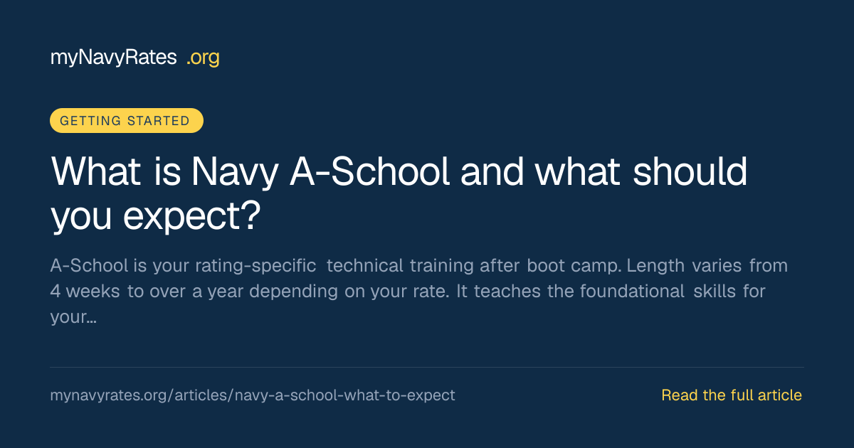 Navy A-School: What to Expect, How Long It Takes, and Tips ...