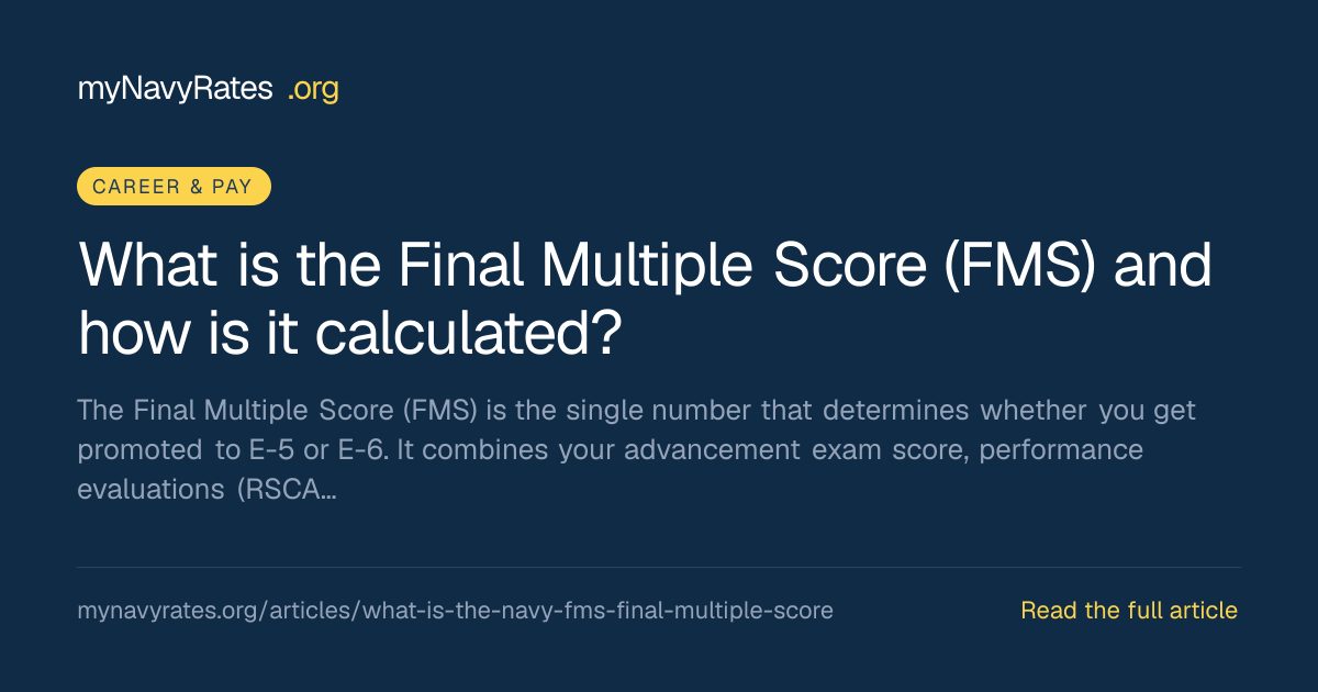 What Is the Navy FMS (Final Multiple Score)? | myNavyRates.org